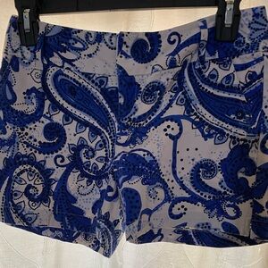 INC International Concepts Women's Blue and White Patterned Shorts